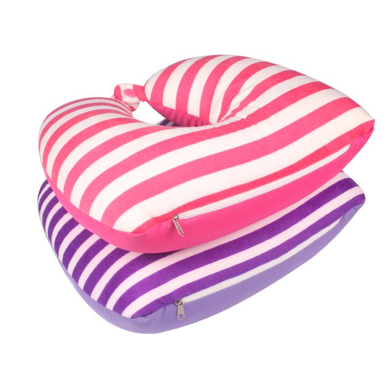 Transformable U-Shaped Neck Pillow - Solid Color Travel & Cervical Support
