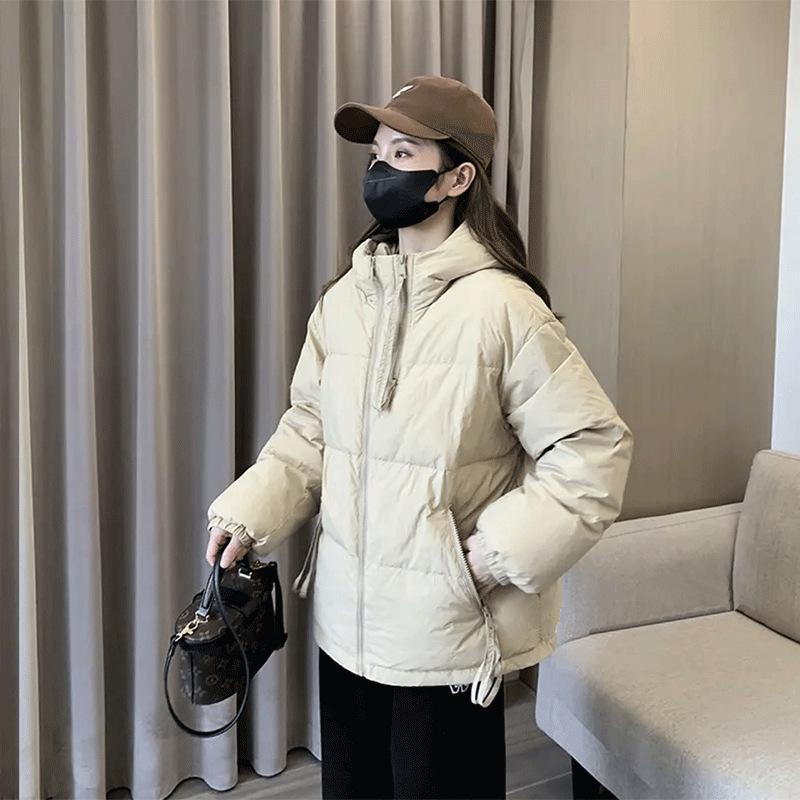 Padded Jacket Women's Short Thick Hooded Padded Jacket Women's Winter Loose Large Size Jacket Padded Jacket