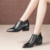 New Fall/Winter Women's Thick Heel Pointed Toe Shoes - Versatile Low/Medium Heel Bare Boots