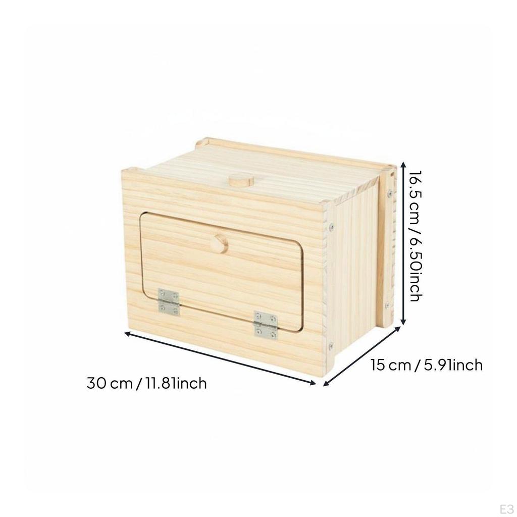 Wooden Bird Hatching Box Solid Wood Parrot Breeding Warm and Secure