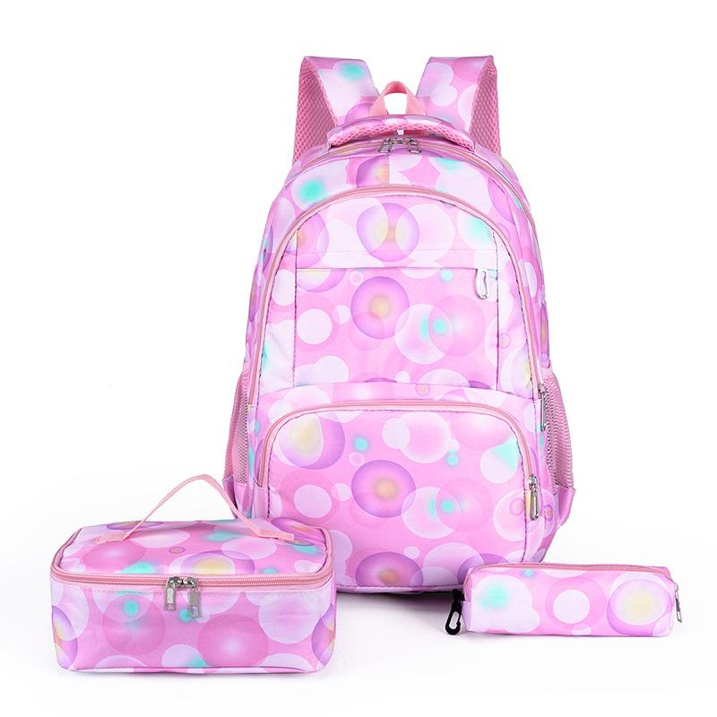 3 Pièces Sac à Dos Scolaire pour Enfants Ensemble de Sacs d'École pour Enfants Sac à Dos Primaire pour Filles avec Sac à Lunch Sac d'École Sac à Livres Enfants Mochilas