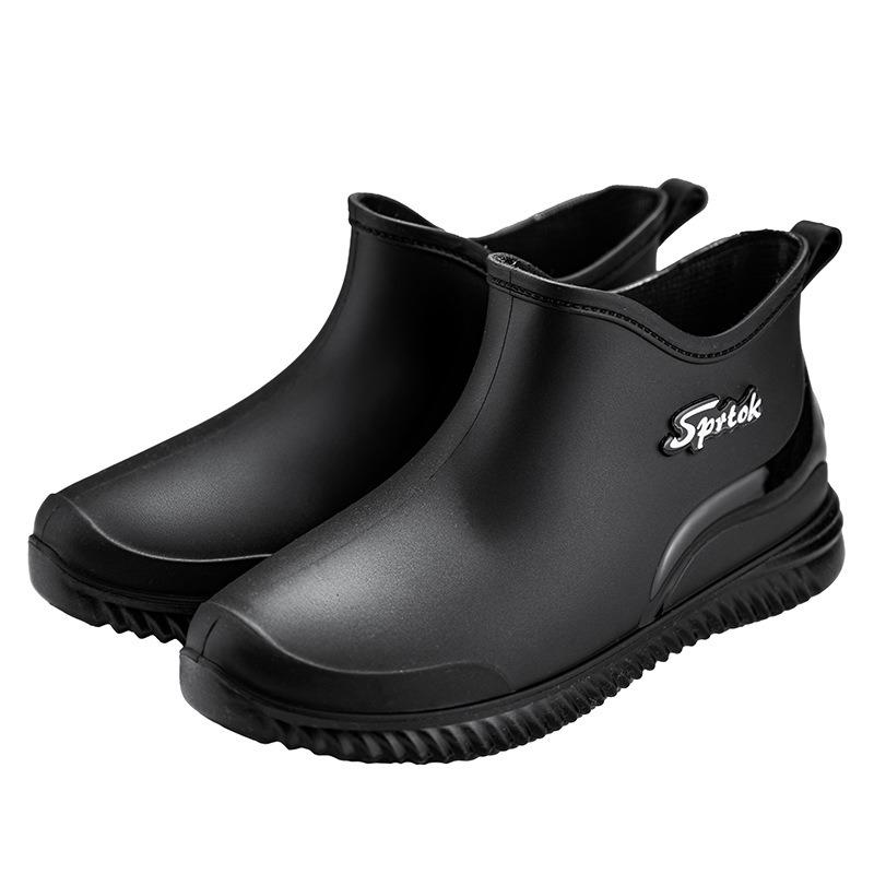 Modische kurze Mädchen-Regenstiefel, niedrig geschnitten, wasserdichte Schuhe, Küchen-Niedrigrohr-Gummischuhe, Autowasch-Wasserschuhe, Regenstiefel mit Plus-Baumwolle