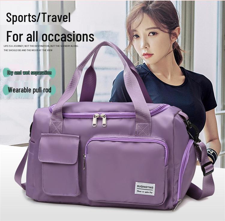 2024 Trendy Sports Gym Bag with Wet/Dry Separation, for Men & Women - Oxford Cloth, Handheld/Shoulder, Ideal for Travel & Swimming