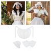 3 Pcs Colonial Apron Pilgrim Costume Set Colonial Costume Set White Mobs Caps Half Apron for Girl Maid Costume Cosplay