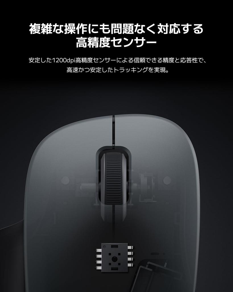 Xiaomi Comfort Wireless Mouse, Black, Comfortable Grip, Quiet 2.4GHz Wireless Connection, Large Scroll Wheel, TTC Buttons, 1200dpi High-Precision