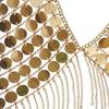 SC Moda Cadena de Sujetador con Lentejuelas Doradas Brillantes Cadena para la Cintura con Borlas Sexy para Club Nocturno Joyería Corporal Hueca para Mujeres