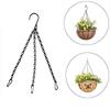5 Size Rattan Hanging Basket Flower Pot Chain Hydroponic Plants Plant Grow Tools Garden Decorations With 3 Hooks