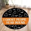 Halloween Themed Circular Carpet Cute Ghost Pumpkin Living Room Carpet Soft Living Room Bedrooms Game Rooms Study Rooms Mats