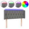 VidaXL Tête de Lit à LED Meuble de Chambre à Coucher Accessoire de Lit Simple Tête de Cadre de Lit Intérieur Gris Foncé 3123555