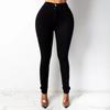 Pencil Pant Women Denim Pants Long Jeans Sheath Sexy Slim Fit Solid Casual Tight High Waist Trousers Autumn Elegant Splice