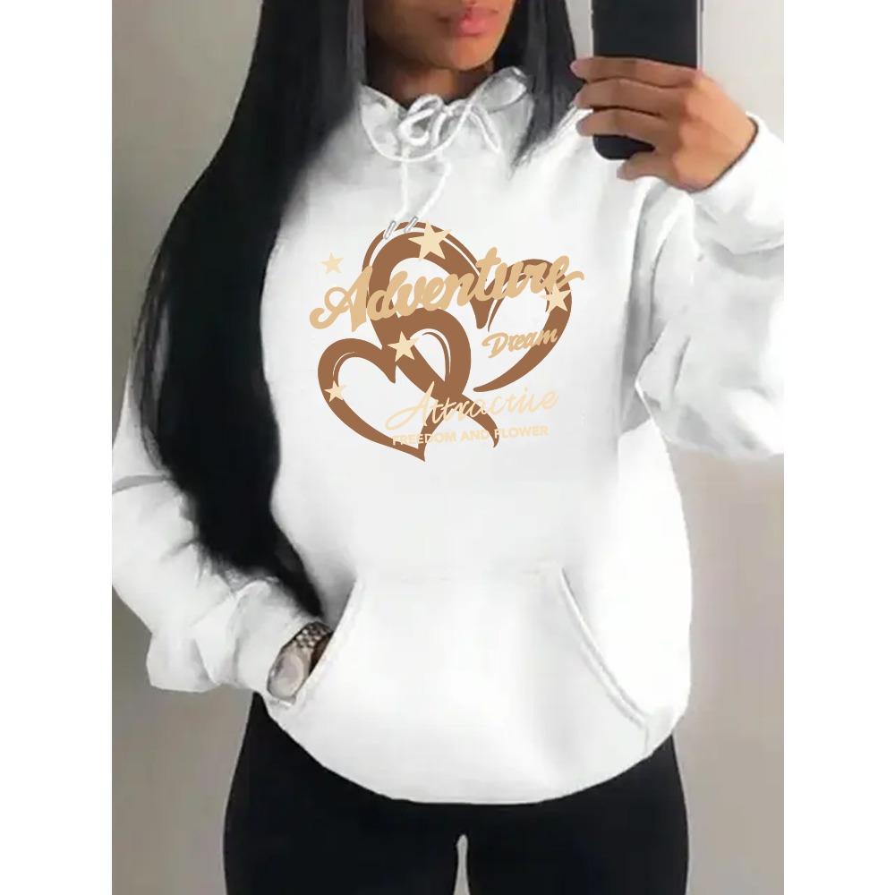 Adventure Dream Attractive Freedom Love Print Women Hoody Harajuku Loose Sportswears Fashion Hoodies Autumn Clothes