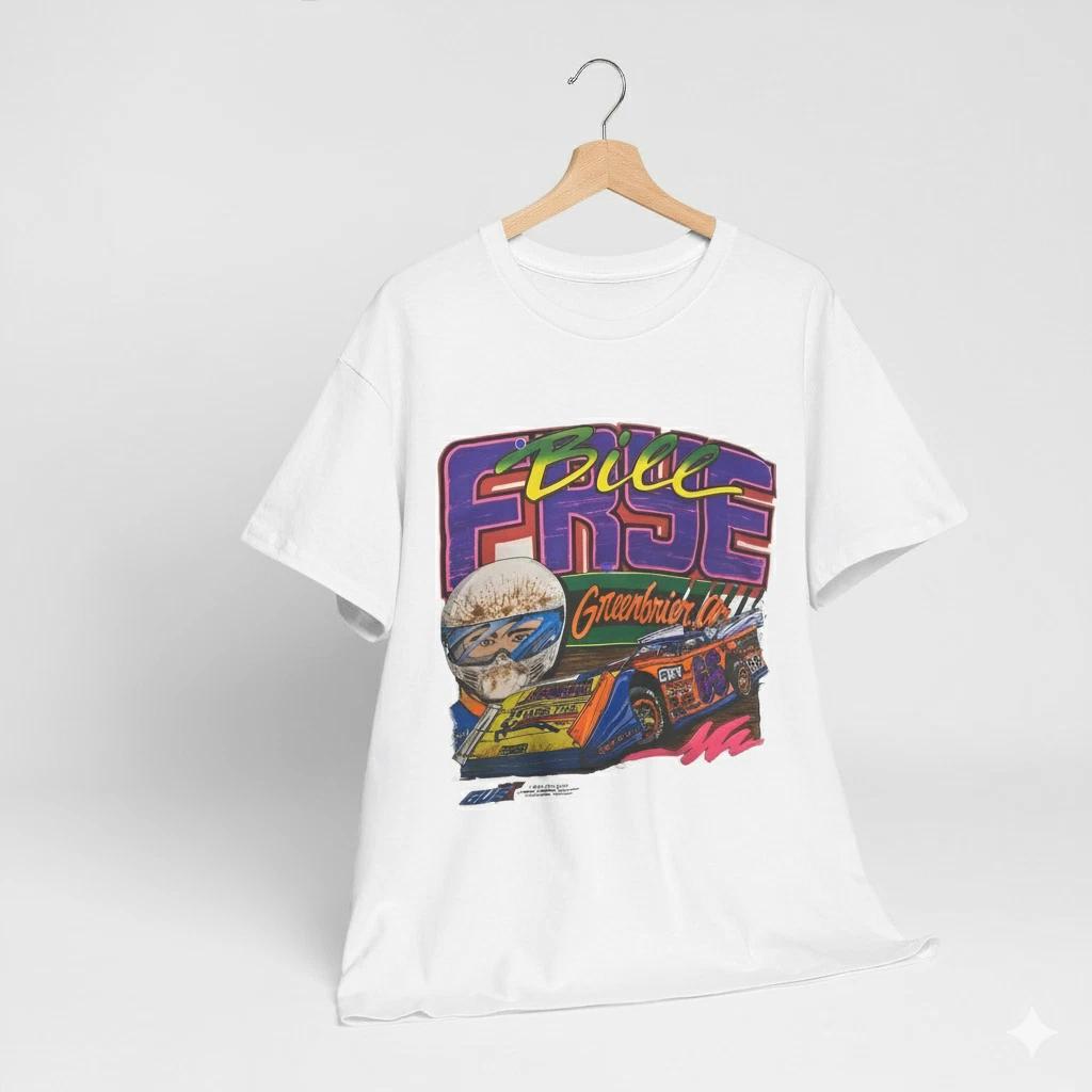 

Bill Frye Greenbrier AR Dirt Track Racing Graphic White T-Shirt Mens - T031 2XL