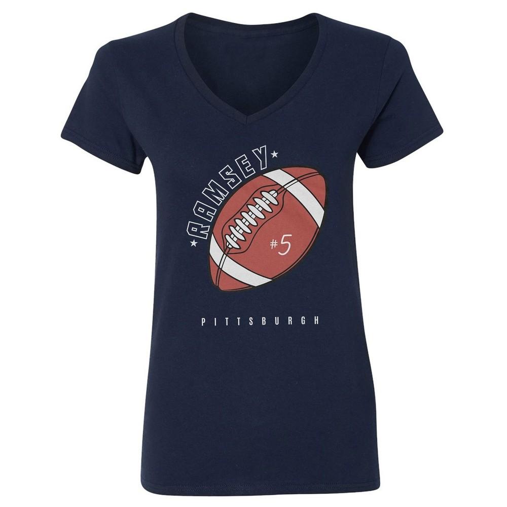 Jalen Ramsey 5 Ball Graphic- Pittsburgh Fans Inspired Ladies  V-Neck Tshirt Unisex T-Shirt M
