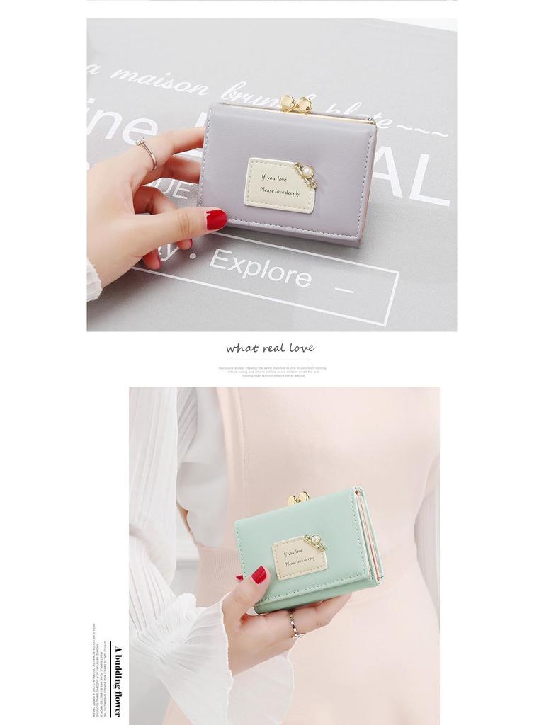 Trendy Women's Mini Wallet: Cute Korean-Style Card Holder & Coin Purse