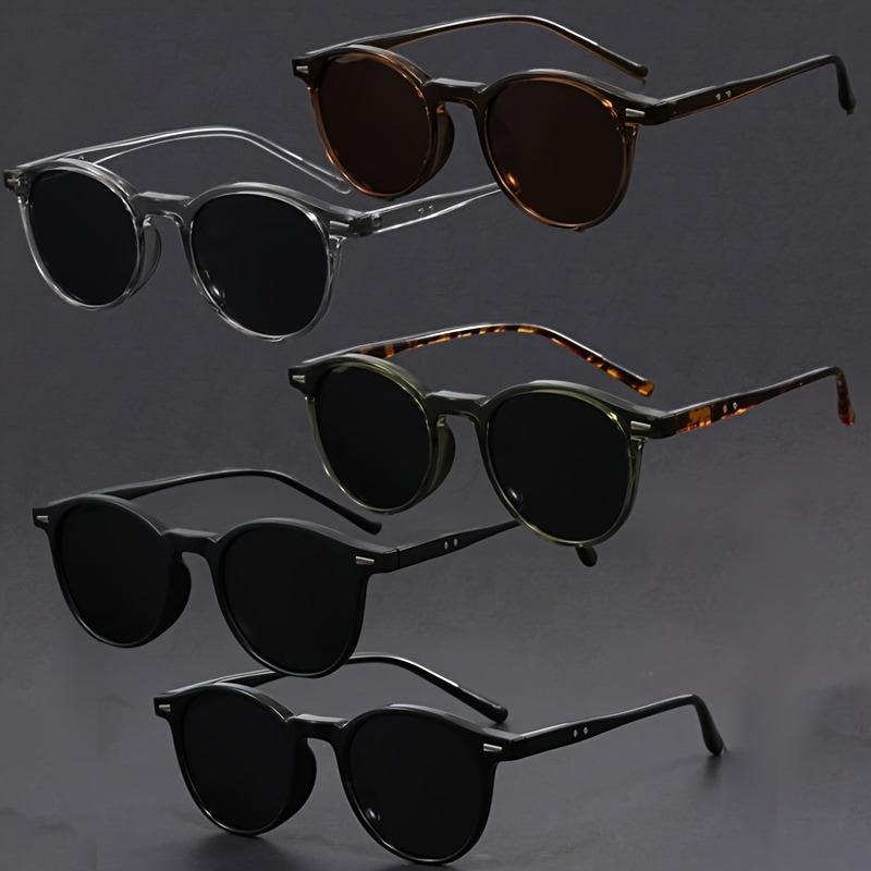 5 Sets of American Style Round Small Frame Trendy and Fashionable Glasses Suitable for Both Men and Women's Music Festivals
