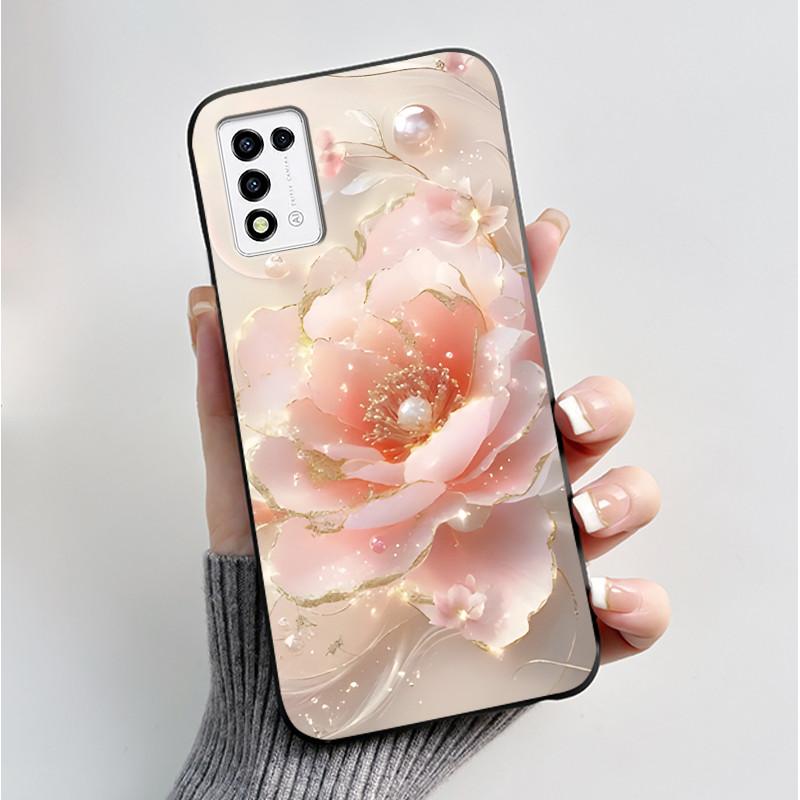 Phone Case For ZTE Libero 5G III A202ZT / Libero 5G II A103ZT Casing Fashion Butterfly Flower Black Soft TPU Case Silicone Cover