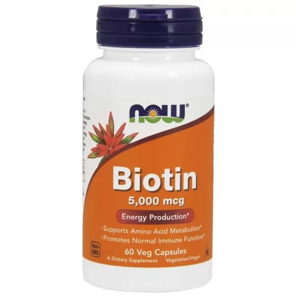 Now Foods BIOTIN 5000mcg.