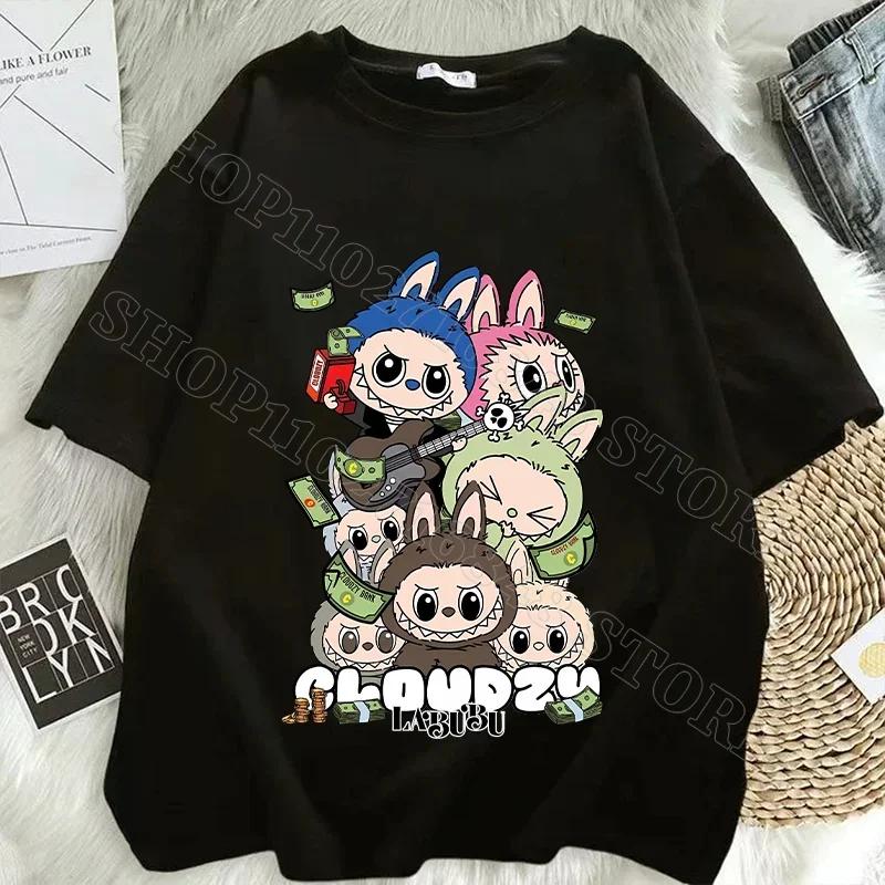 Women Labubu Adult Sweethearts Clothes T Shirts Girl Cartoon Anime Graphic Print Shirt Fashion Tops FeUnisex Birthday Party Gifts