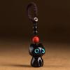 Handmade Craft Wood Car Keyring Wood Material DIY Keychain Components New Cat Shape Charm