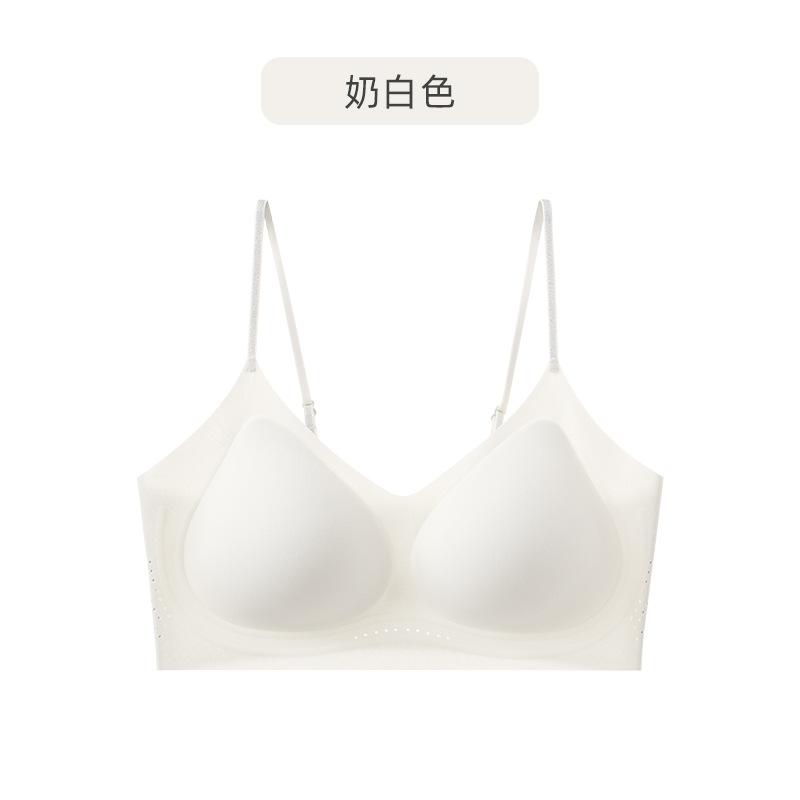 [Customized] Liquid foundation invisible seamless breathable vest type flash drill thin shoulder strap soft support text