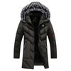 New Men's Down Jacket Winter Jacket Fashion Cotton Down Jacket Mid-length Thick Warm Hooded Down Cotton Jacket Male