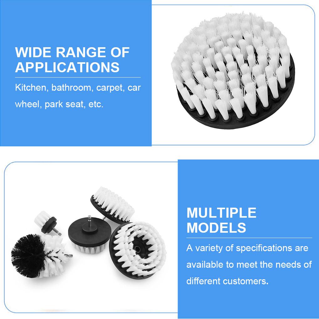 Cleaning Brush 2/3\.5/4/5 Inch Brush Attachment Set Power Scrubber Brush Tile Bathtub Surface Cordless Rotary Cleaning Tool Kit