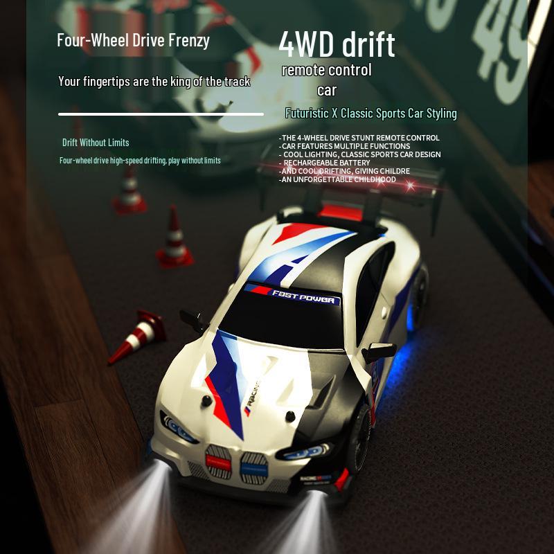 High-Speed 4WD RC Drift Car with Lights - Remote Control Racing Model