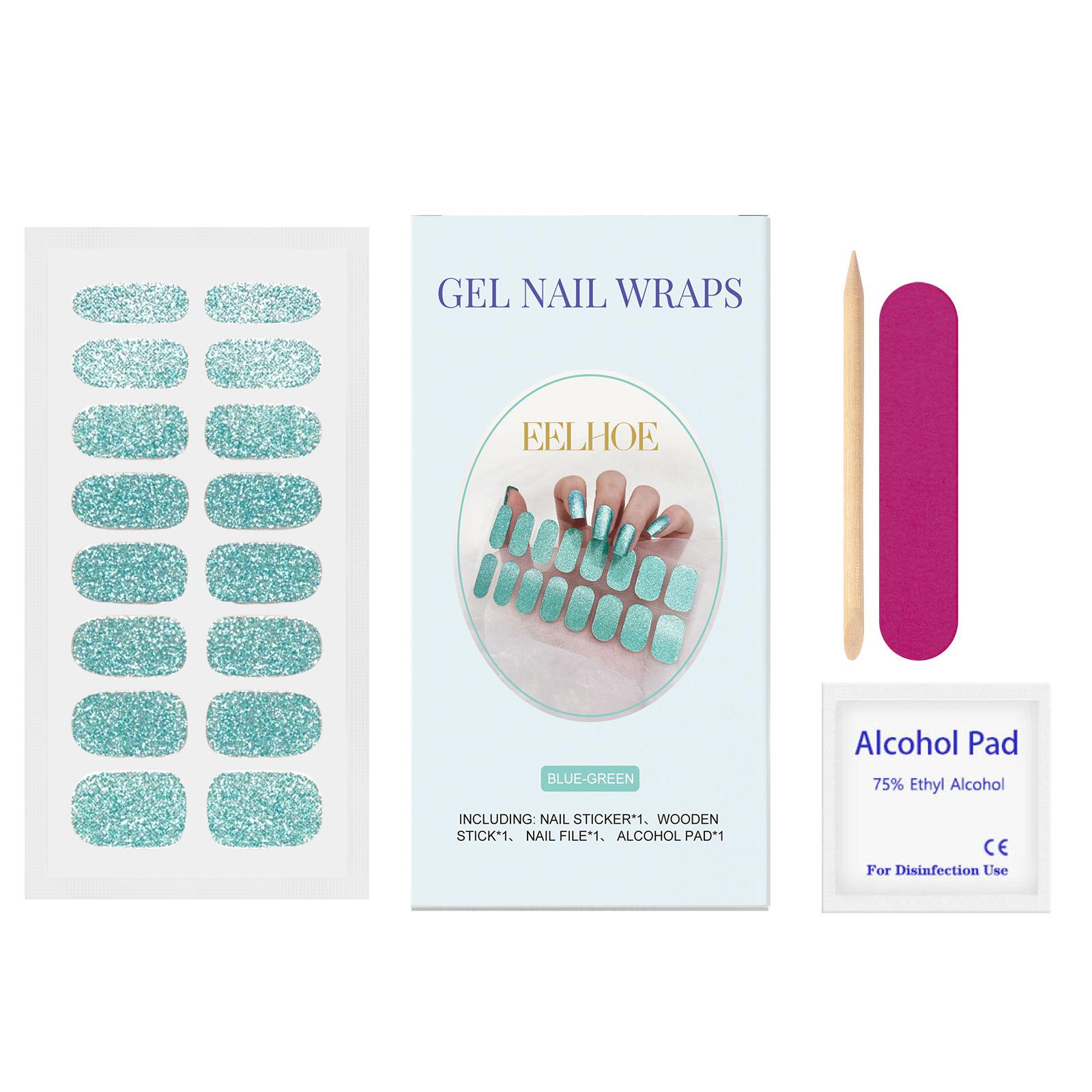 

EELHOE Soft Gel Sparkle Nail Stickers - Half-Baked Manicure Set
