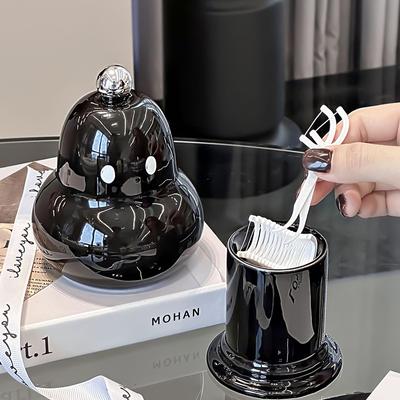 Verdickte Plastik Zahnstocherbox Haushalt Kaffeetisch Baumwolle Signaturbox Kreativ und Niedlich Birnenförmiger Zahnstocherbehälter