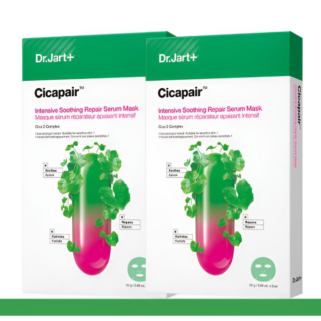 Dr.Jart+ Cicapair Intensive Soothing Repair Serum Mask 25g × 10 Sheets (5 Sheets × 2 Packs)