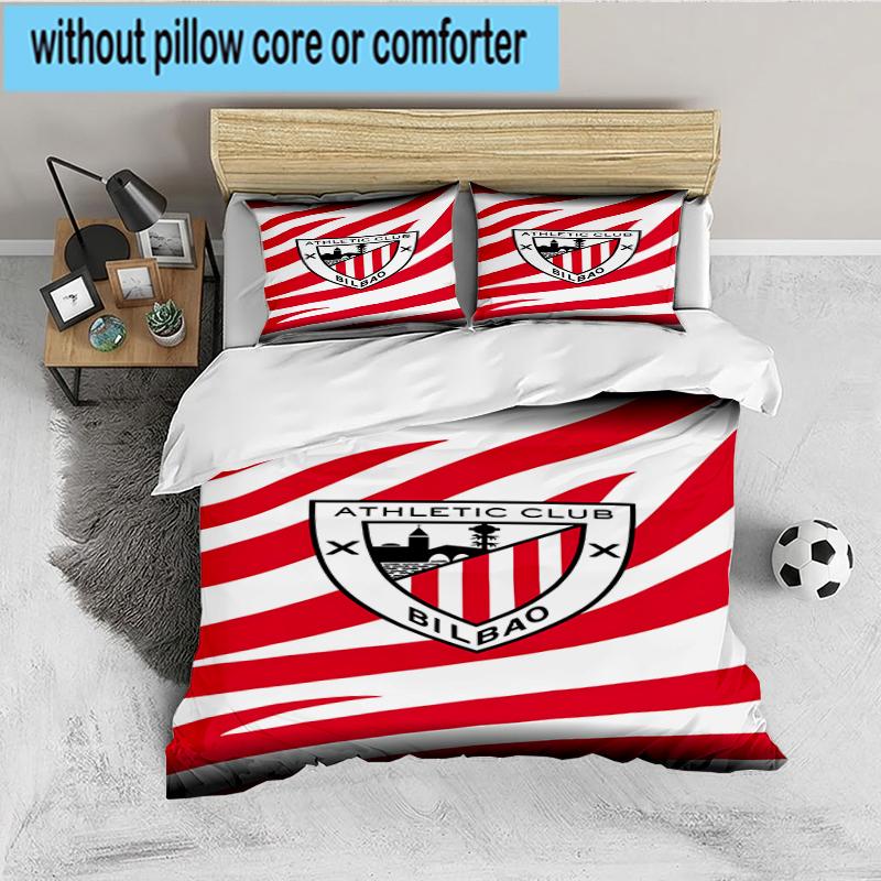 3-teiliges Fußball-Sport-Bettwäsche-Set, Ideal für 1 Bettbezug und 2 Kissenbezüge, Perfekt als Weihnachtsgeschenk, Ideal für Schlafzimmer, Wohnheim