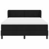 Boxspring Bed with Headboard Black 140 X 200 Cm Fabric
