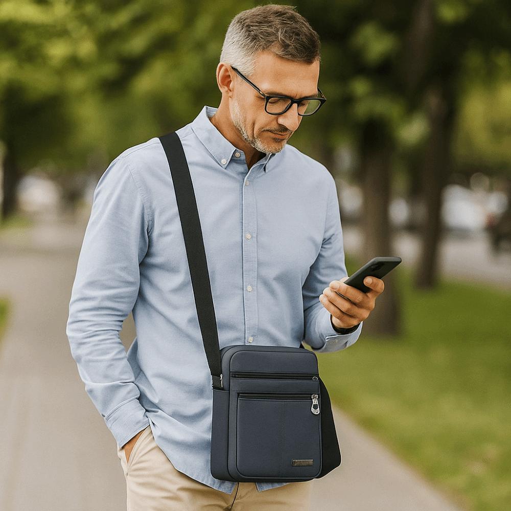 Oxford Cloth Male Crossbody Bags Multi Layer Messenger Bag Casual Men's Shoulder Bag for Home