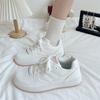 Little White Shoes Women's Summer Breathable Trend Versatile Leather Surface Flat Baseplate Shoes Sports Casual Women's Shoes Spring and Autumn