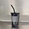 Tasse à café et à eau en verre isolant de haute qualité avec paille en bambou – Tasse de voyage portable et cadeau