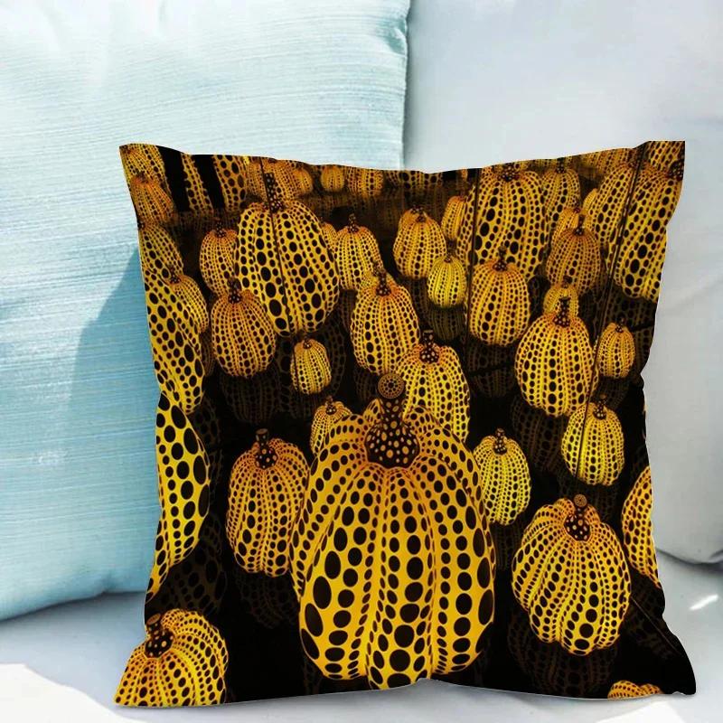 Yayoi Kusama Pumpkin Pillowcase for Living Room Double-sided Printing Cushion Cover 40x40cm Throw Pillow Covers Decorative Sofa