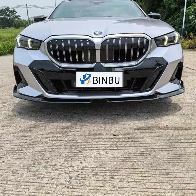 BMW 5 Series G60/G68 Front Lip MP Style Gloss Black Splitter Kit