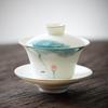 Shangqi Hand-painted Lotus Gaiwan Teacup