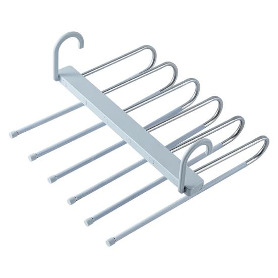 

Складная вешалка для брюк из нержавеющей стали, большая вместимость, бесшовная противоскользящая, выдерживает большую нагрузку, органайзер для шкафа, джинсы, юбки, шарф, брюки, вертикальная вешалка для хранения серый