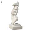 Resin Silence Is Fashion Gold Sculpture Party Home Statuette Figurine Craft Decoration Office Home