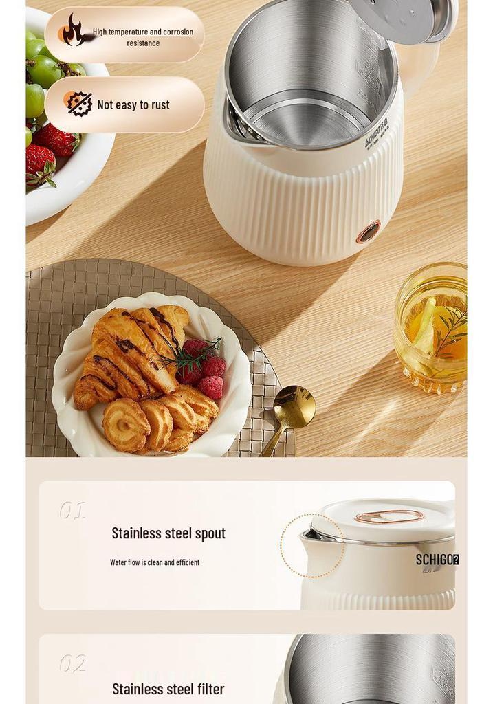 Zhigao Household Electric Kettle with Auto Power-off, Large Capacity, and Insulation for Dormitories.