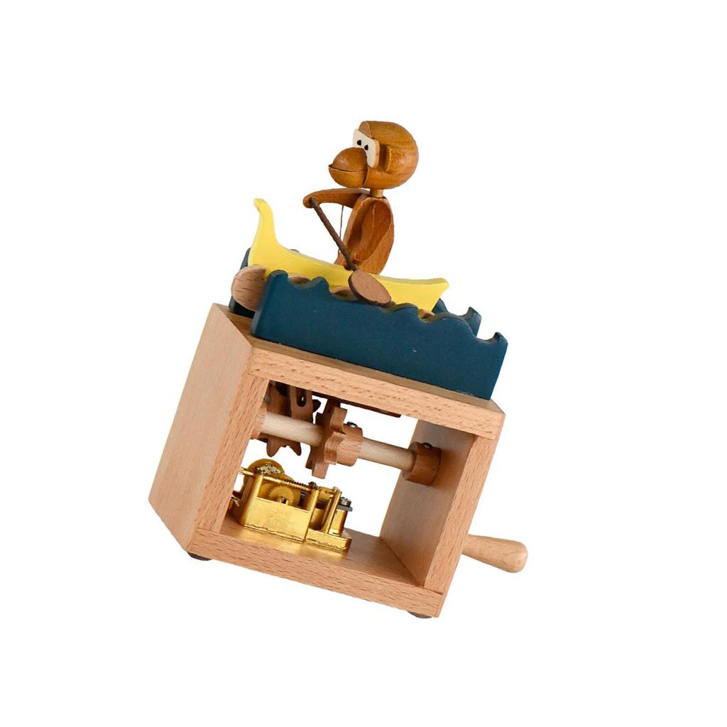 Vintage Stile Holz Spieluhr mit Eleganten Melodien Handgekurbeltes Musikalisches Ornament für Sammler und Musikliebhaber