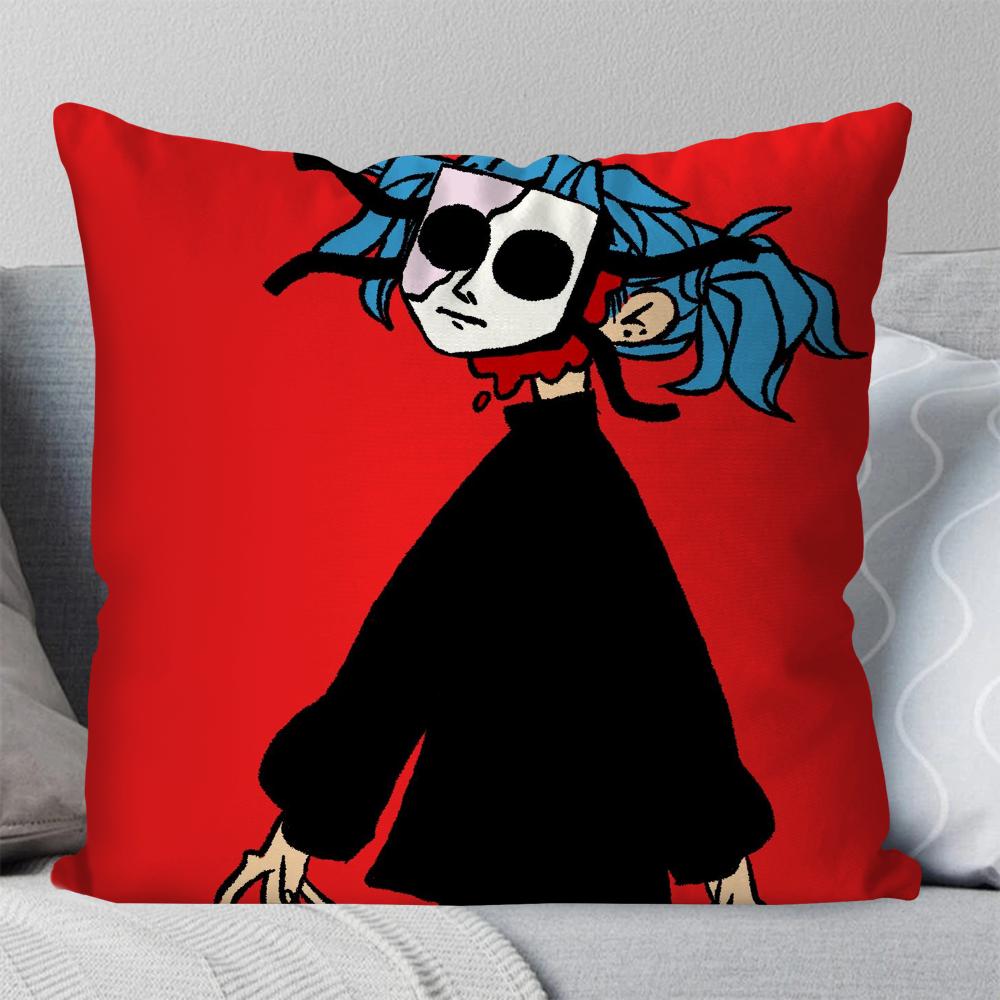 Game Sally Face Pillow Case Square Pillow Bedroom Sofa Leisure Comfort Cushion Car Living Room Home Decoration 40X40