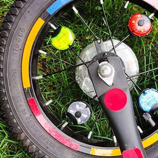 Kids Balance Bike Spoke Light Waterproof Ladybug Shape Road Mountain Bike Wheel Decoration Lamp Night Riding LED Safety Warning Lamp Bike Accessories