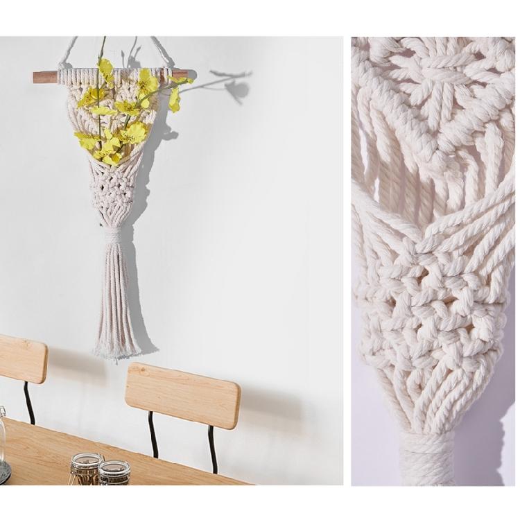 Tillandsia Ständer Zimmerpflanzenhalter Wandbehang Baumwoll-Makramee Pflanzenkorb