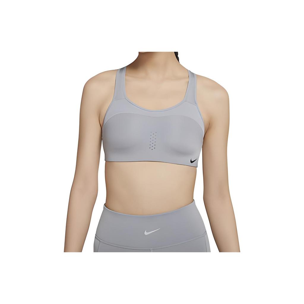Nike Alpha Biustonosz Sportowy o Wysokim Wsparciu Top Damski Szary AJ0844-073