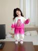 Girls' Gradient Sweatshirt Two-Piece Set - 2025 Spring & Autumn Fashionable Casual Outfit