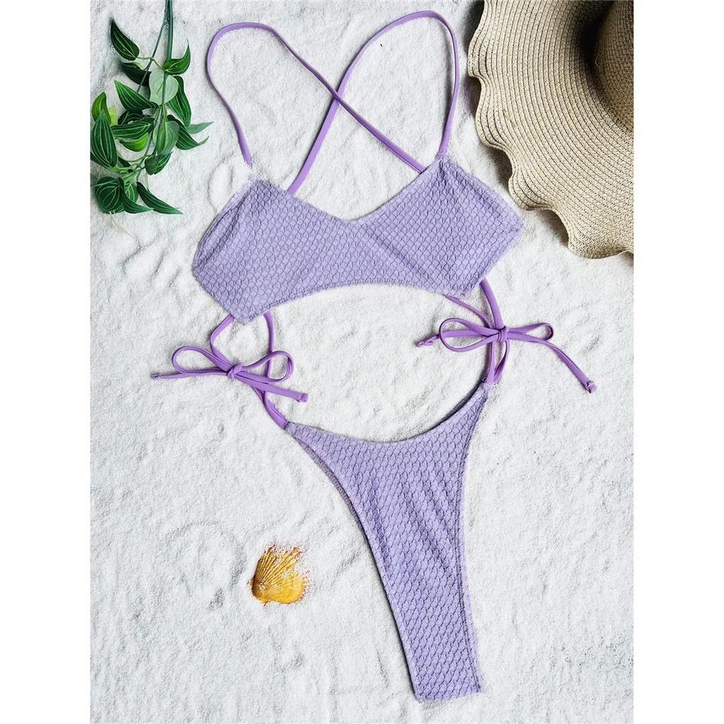 Tummy Cut Out Wrinkled One Piece Swimsuit Women Swimwear Female Cross Back High Leg Cut Bather Bathing Suit Swim