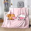 Cartoon Print Bear and Pa Blanket Cute Bubu Dudu Series S Warm Flannel Soft Comfortable Home Bed#(13)