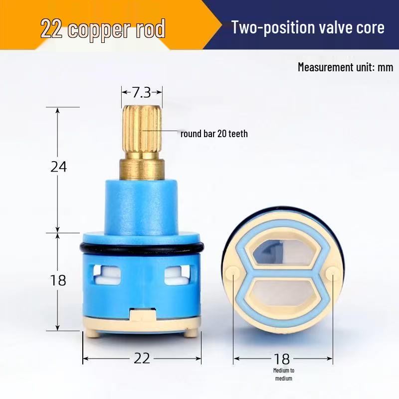 Ceramic Hot/Cold Faucet Cartridge Kit for Kitchen, Basin, and Shower Repair